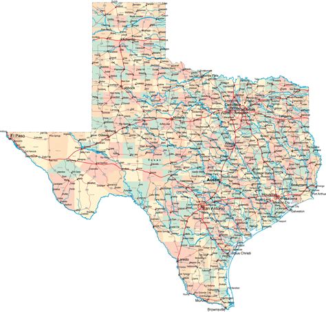 Map of Texas Cities And Counties • Mapsof.net