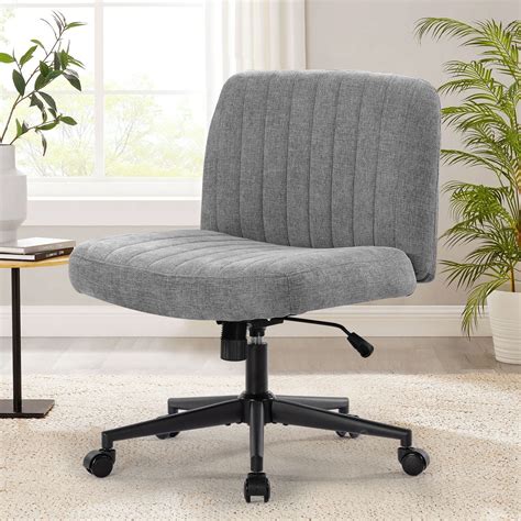 JONPONY Office Chair Armless Criss Cross Legged Chair with Wheels ...