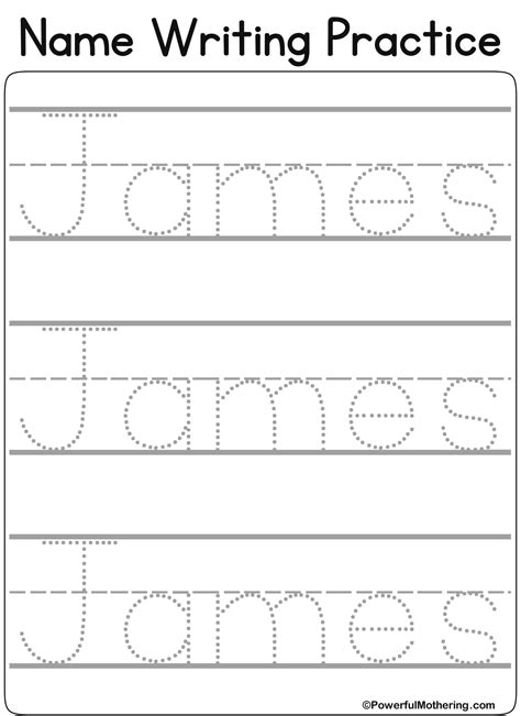Name Tracing Printables With Lines - Dot to Dot Name Tracing Website