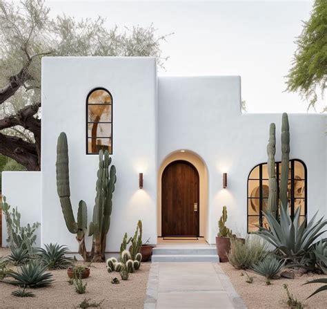 Darker wood front door | Spanish style homes, House exterior, Exterior ...