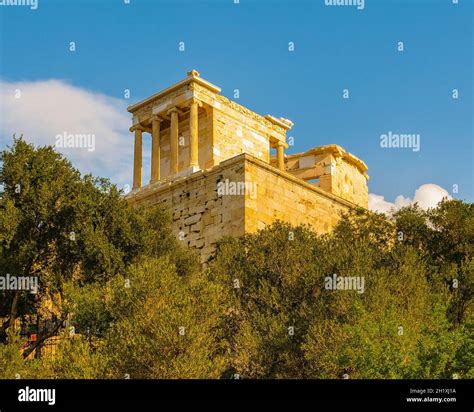 Famous athena nike temple at acropolis site, Athens, Greece Stock Photo ...