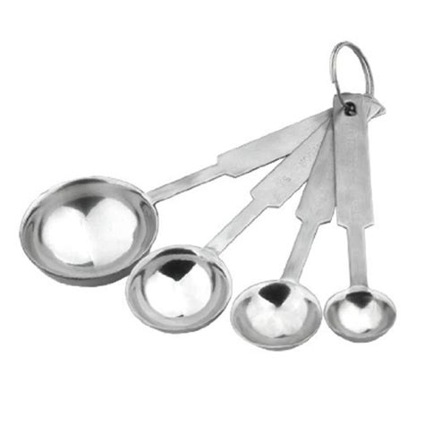 Alcoa PrimeSilver Tone Metal Measuring Spoons Set of 4 Tablespoons ...