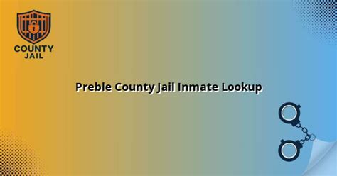 Preble County Jail Inmate Lookup