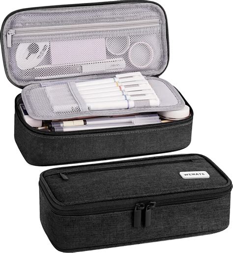 WEMATE Large Pencil Case, Big Capacity Pencil Pouch Stationery Pen Bag ...