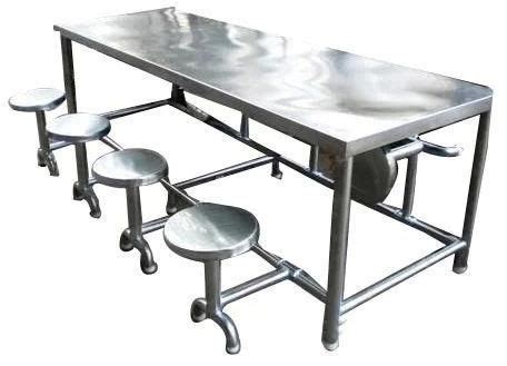Stainless Steel 8 Seater Stools Dining Table Manufacturer, Supplier ...