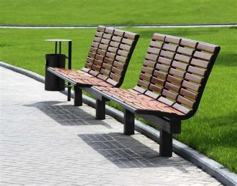 河北公园椅户外长椅街道休闲椅碳化木实木公共座椅有无靠背长条椅-阿里巴巴