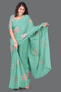 Buy AVIRAT DESIGNER STUDIO Embroidered Bollywood Georgette Light Green ...