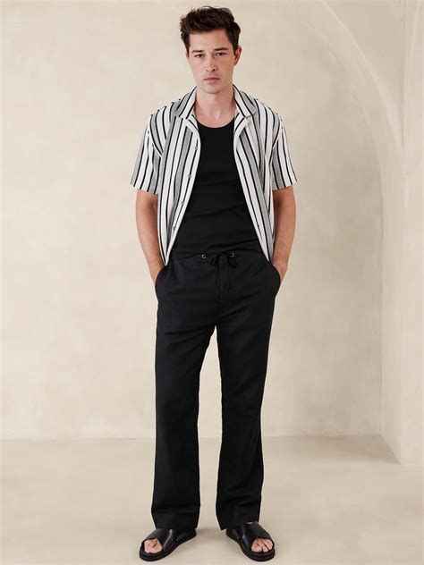 Onda Linen-Cotton Pull-On Pant | Banana Republic