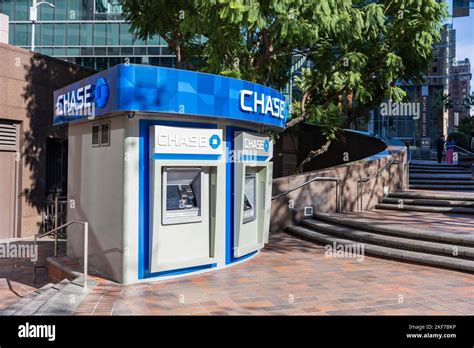 Los Angeles, CA - November 2022: Chase Bank ATM located in downtown Los ...