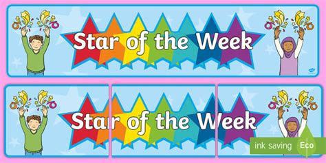 Star of the Week Display Banner