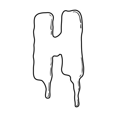 Halloween Bubble Letters H - 15 Free PDF Printables | Printablee