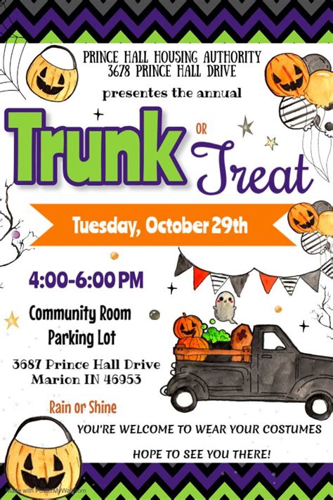 Prince Hall Housing Annual "Trunk or Treat" (Rain or Shine!), 3687 ...