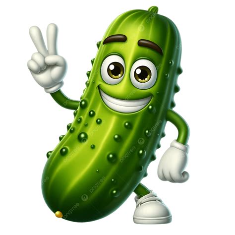 Cute Dancing Pickle With Arms And Legs In A Cartoon Style, Cute Clipart ...