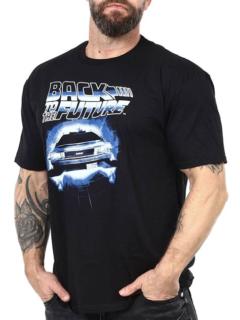 Back To The Future Flying Delorean T-shirt - Svart
