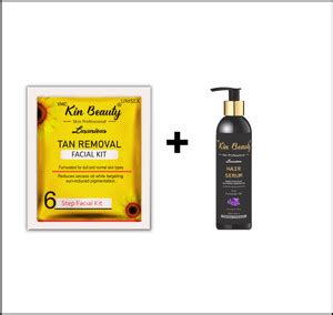 VMC KINBEAUTY tan removal singal use facial kit (83gm)+ hari serum ...