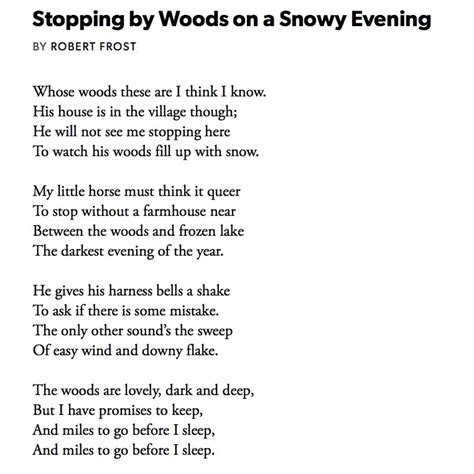 Stopping By Woods On A Snowy Evening By Robert Frost