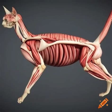 Anatomy of a cat's muscles on Craiyon