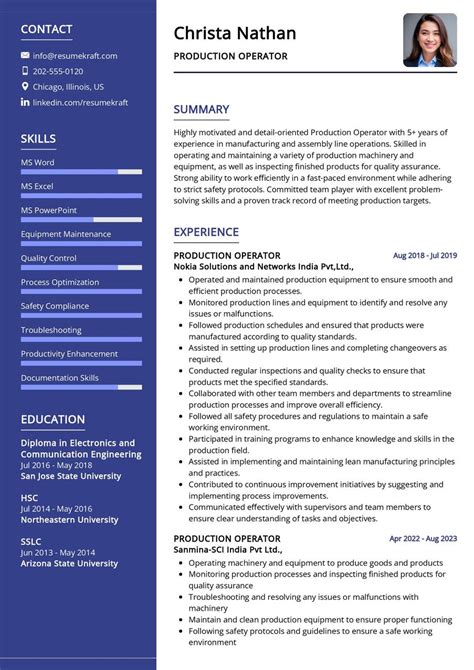 Image result for Job Description Production Operator Example