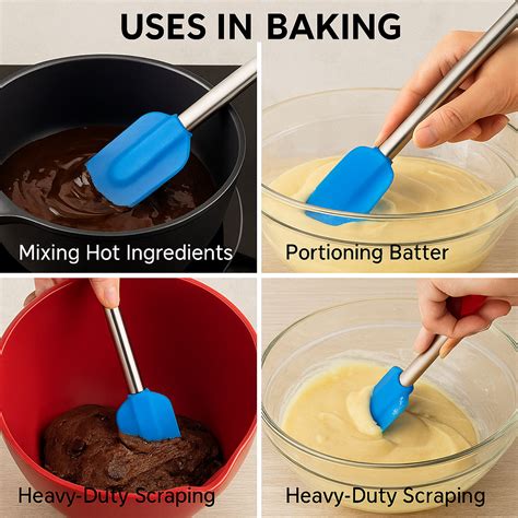 Esslly Silicone Spatula Set – Food-Grade, Heat Resistant, Non-Stick