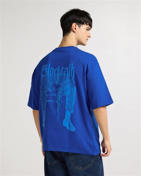 Premium Royal Blue Glocktalk Oversized T-shirt