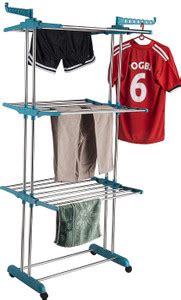 RAFTTAR Steel Floor Cloth Dryer Stand RF - PURE STAINLESS STEEL 2 LAYER ...