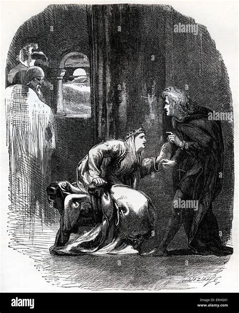 William Shakespeare 's play 'Hamlet'. Scene IV Act III. Engraving of ...