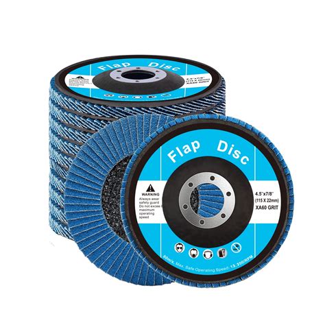 KFFKFF Flap Discs 60 Grit, 4-1/2" x 7/8" Discs for Angle Grinder, Type ...