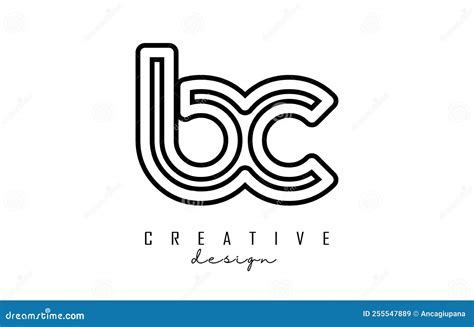Konturbriefe Bc C Logo Mit Minimalistischem Design. Buchstaben Mit Elegantem, Einfachem Und Zwei ...