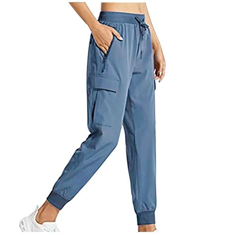 Women's Quick-Dry Nylon Spandex Jogging Pants with Side Pockets ...