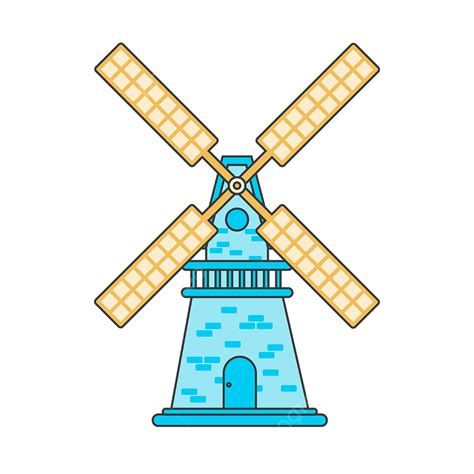 Windmill Clipart Transparent PNG Hd, Blue Yellow Windmill Clip Art ...