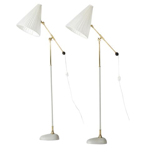 Rare Pair! Swedish Modern Articulating Decorator Floor Pole Lamps ...
