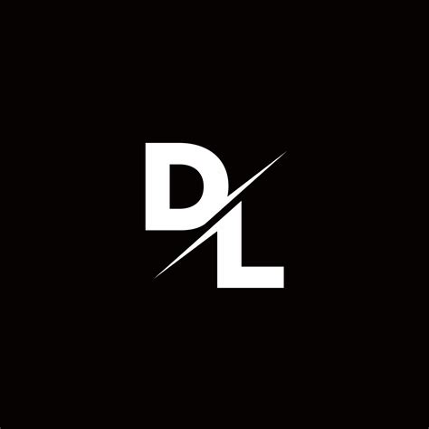 dl logo letter monogram slash con plantilla de diseños de logotipos ...
