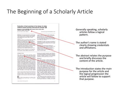 Anatomy of a Scholarly Journal Article | PPT