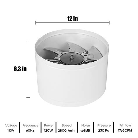 Buy 6/7/8/10 Inch Booster Fan Inline Duct Vent Blower Exhaust Ducting ...
