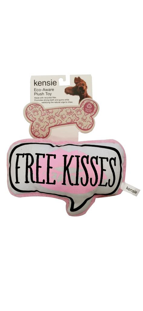 Black+Decker/ Kensie Free kisses Plush & Squeaker Dog Toy