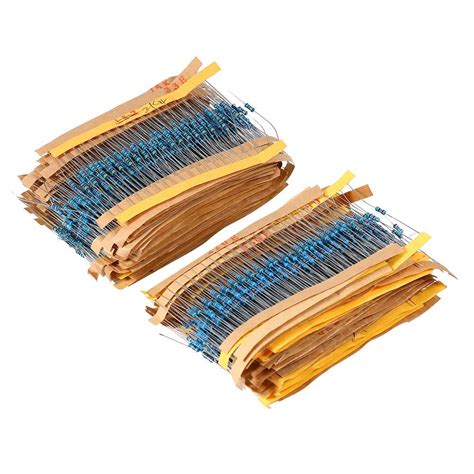Metal Film Resistors, 2600pcs 0.25W 130 Types Metal Film Resistors ...