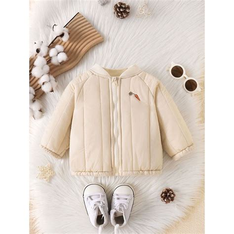 Buy Hopscotch Boys Beige Rabbit Embroidered Full-Sleeve Jacket Online