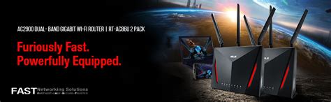 Asus RT-AC86U (2 Pack) AiMesh AC2900 Dual Band WiFi System (Black) for ...