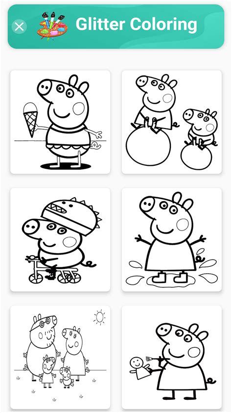 Glitter Coloring Book Pig - App on Amazon Appstore