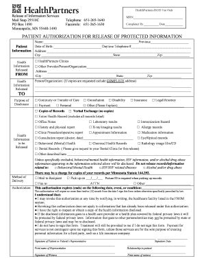 HealthPartners Form 18534 - Fill and Sign Printable Template Online