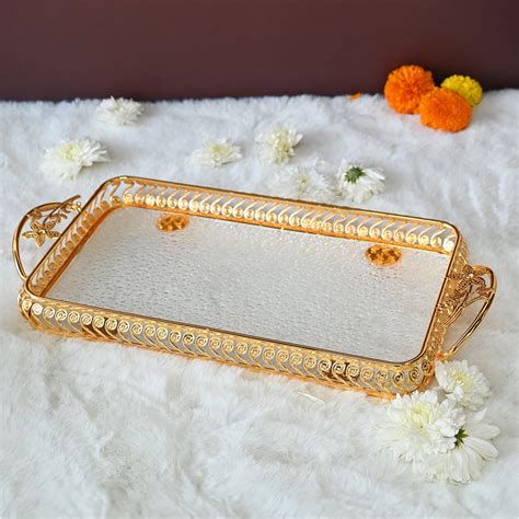 VON CASA Golden Decorative Tray - Market99 – MARKET99