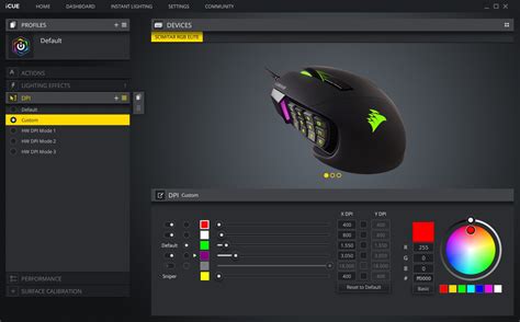 Corsair Scimitar RGB Elite Mouse Review - Software & Lighting | TechPowerUp