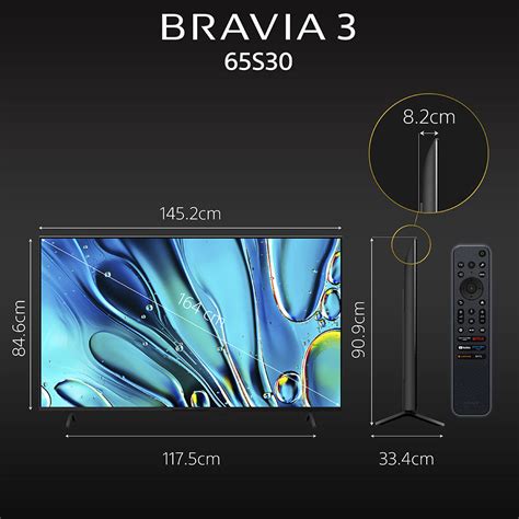 Sony 164 cm (65) BRAVIA 3 4K Ultra HD Smart LED Google TV K-65S30 (Bla