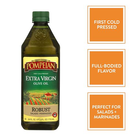 Buy Pompeian Robust Extra Virgin Olive Oil, First Cold Pressed, Full ...
