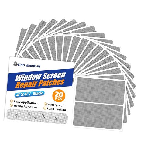 Fuliko MOUNTAIN Grey Window Screen Repair Tape, 3inX20FT Repair Kit for Fixing Tears and Holes ...