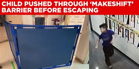 8-year-old pushed through ‘makeshift’ barrier before escaping school ...