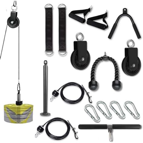 FIRE FITNESS Biceps , Triceps Cable Workout Pulley System Attachments ...