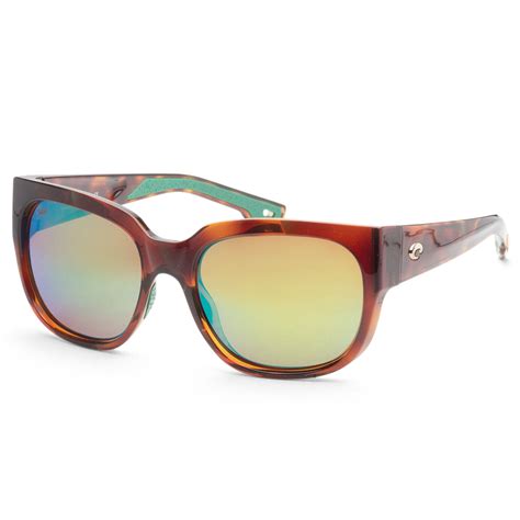 Costa del Mar Women's Waterwoman 55mm Shiny Palm Tortoise Polarized Su ...