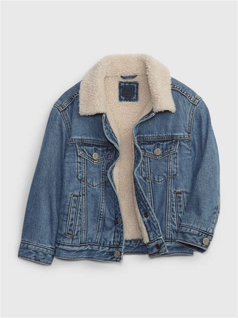 Toddler Sherpa-Lined Denim Jacket with Washwell | Gap