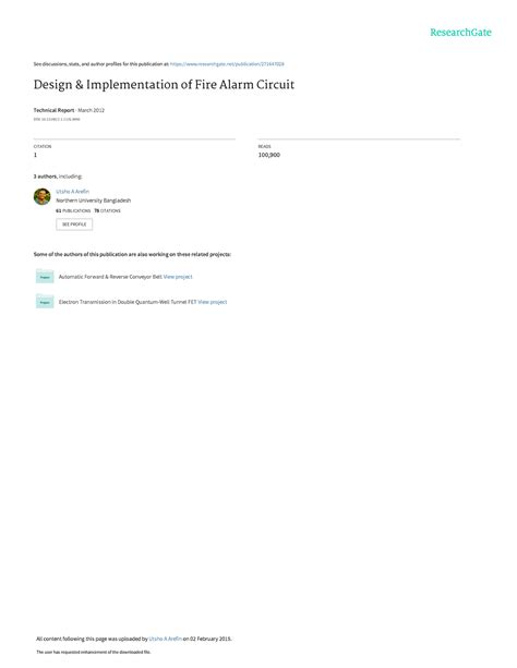 Design Implementationof Fire Alarm Circuit - See discussions, stats ...
